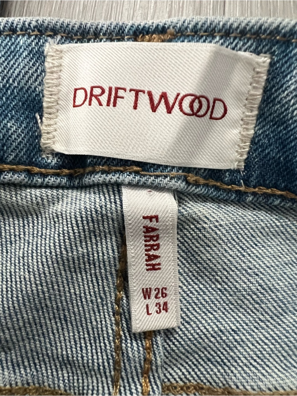 DRIFTWOOD Denim Free People Farrah Embroidered Flare Midrise Jeans Size 26 - Picture 7 of 9